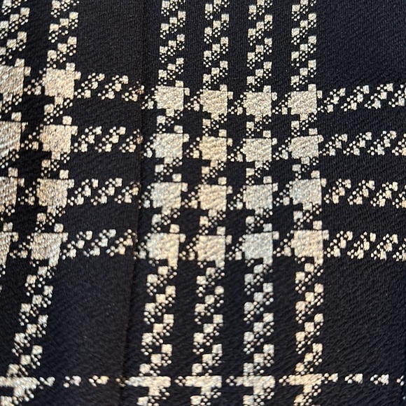 Emerald Sundae Black/Gold Plaid pleated flare sleeveless Drees , Women's S CUTE - Picture 5 of 8